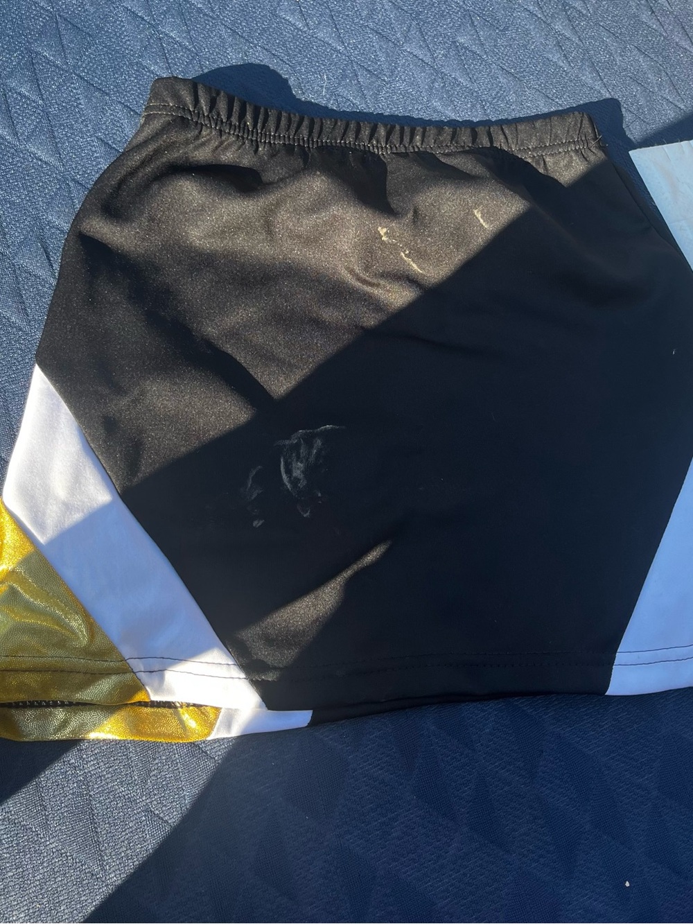 Kids Black, White & Gold Athletic Skirt